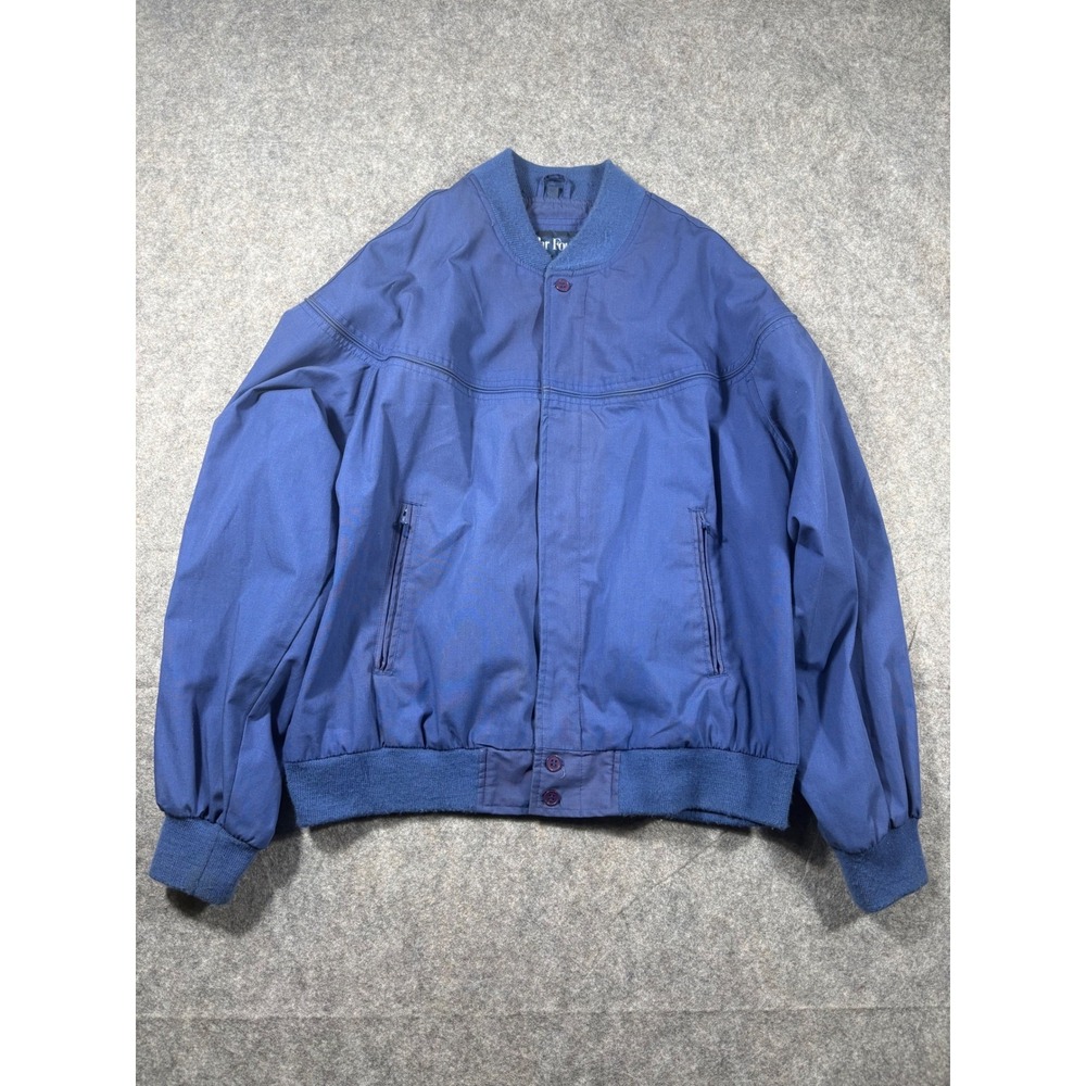 Par‎ Four Men's Blue Golf Bomber Jacket Lightweight Casual Outerwear Size Large